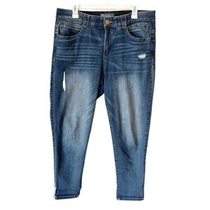 Democracy Jeans Women’s 14 Distressed Blue Ankle Skimmer